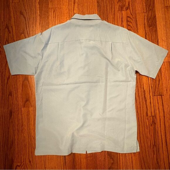 ALFANI Men’s Light Blue Short Sleeve Button-Up Shirt Size M NWT - Picture 4 of 4